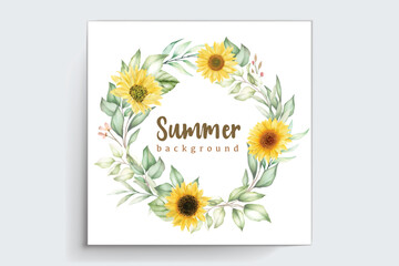 beautiful sun flower wreath design