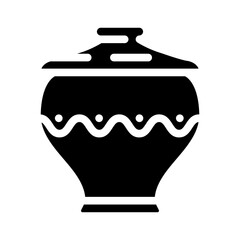 art clay crockery glyph icon vector. art clay crockery sign. isolated symbol illustration
