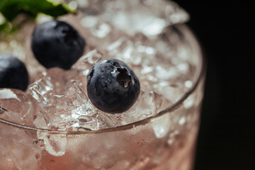 Blueberry and mint cocktail