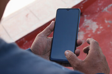 first person point of view handling mobile telephone template