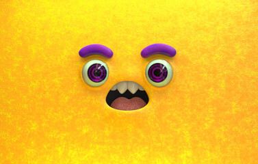 3D Faces render emote image creature surprised wonder 