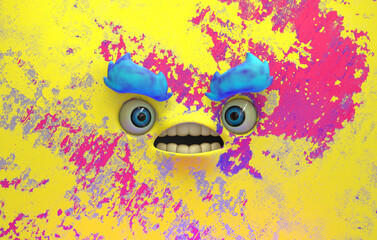 3D Faces render emote image disgusted surprised amazed intrigued