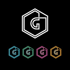g logo hexagone tech g logo design