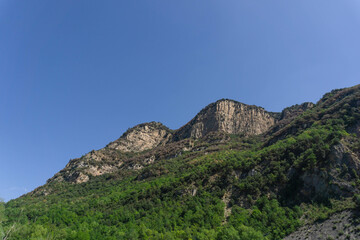 Fototapeta na wymiar Peak of rocky mountains high in the catalan pyrenees