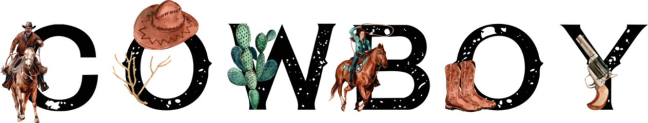 Vintage wild west emblem. Wild west, cowboy, country art, seamless pattern design, surface design Design for the shirt.