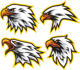 Eagle Logo Set Collection Design Mascot
