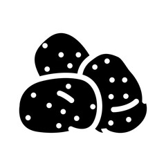 red yellow potatoes glyph icon vector. red yellow potatoes sign. isolated symbol illustration