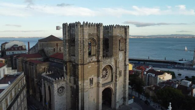 Lisbon Cathedral, Portugal Aerial
