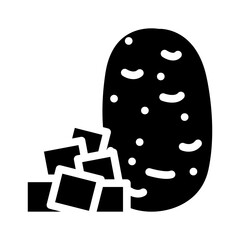 fresh potatoes glyph icon vector. fresh potatoes sign. isolated symbol illustration