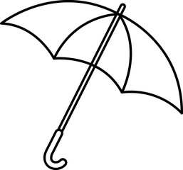 black umbrella icon. Vector illustration. Isolated..eps