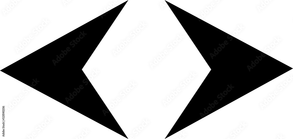 Poster arrow vector icon. direction symbol icon hint on white background..eps