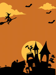 halloween background with pumpkin