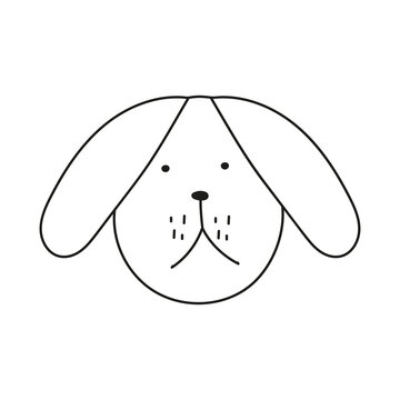 recommend clip art: Doodle-style dog with dangling ears