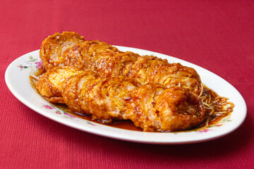 rolled up chinese style, very delicious