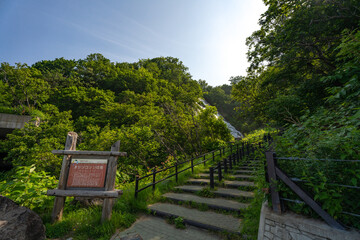 北海道 オシンコシンの滝入り口