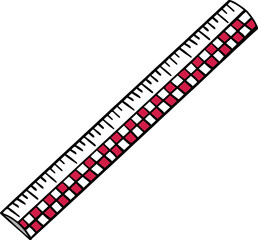 Ruler School Stationery Illustration
