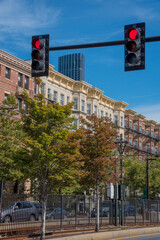 traffic light on the street - Boston