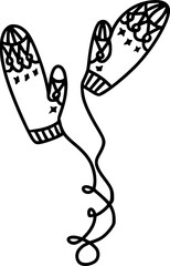 Simple winter illistrations: mittens