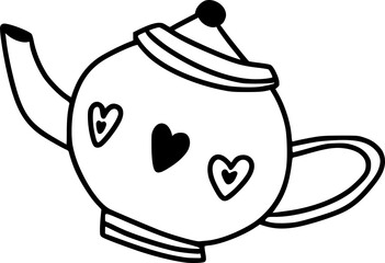 Simple winter illistrations: teapot