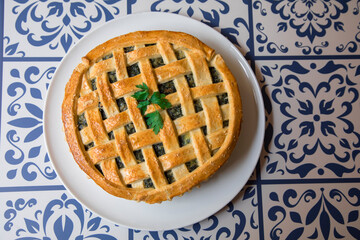 Spinach Quiche Popular French heritage entree gourmet food