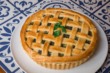 Spinach Quiche Popular French heritage entree gourmet food