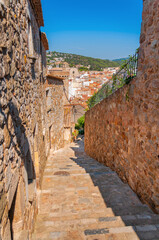 Small road in the old city of Lloret de Mar