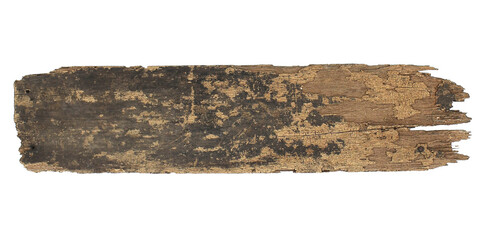 Old plank of wood on transparent background png file