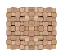 wood background : Square lumber wooden pile floor on transparent background png file