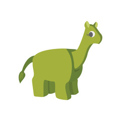 Obraz premium Vector illustration of cute dinosaur with bunny ears, on white background