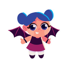 girl with costume of vampire