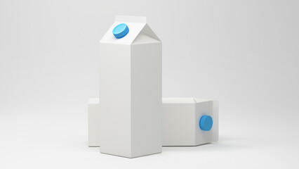 Mockup Envase de Leche 3d Empaque 
