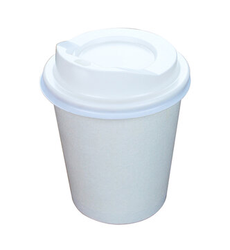 White Paper Cup Of Coffee On Transparent Background Png File