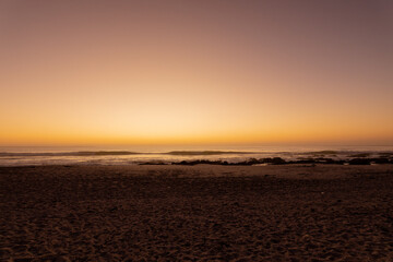 Fototapeta premium View of a beach at sunset