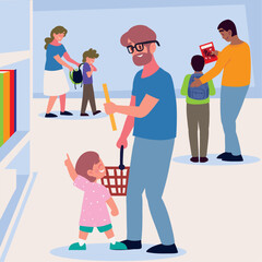Fototapeta premium back to school, people