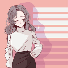 anime woman character