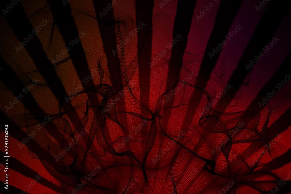 Poster digitally generated red linear background