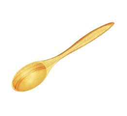 wooden spoon isolated on transparent background png file