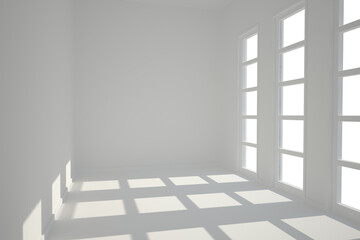 White room with windows