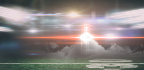Digital image of American football playing field