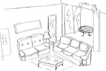 Living room sketch