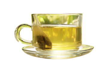 hot tea cup on transparent background png file