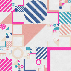Obraz premium abstract geometric figures, bauhaus background