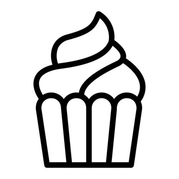 cupcakes line icon
