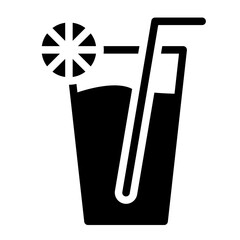 lemonade glyph icon