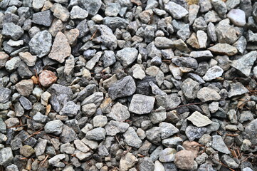 Dry gravel is laid on the floor