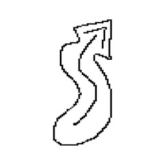 Obraz na płótnie Canvas Pixeled shape scribble