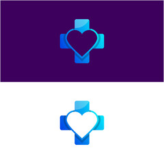 Medical heart space logo gradient