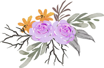 Elegant watercolor flower arrangement
