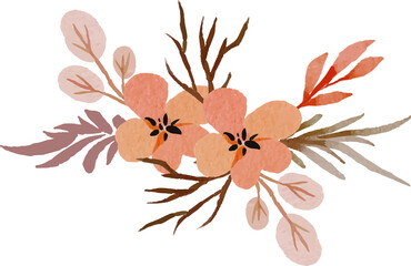 Elegant watercolor flower arrangement