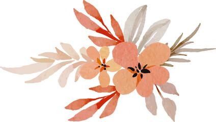 Elegant watercolor flower arrangement